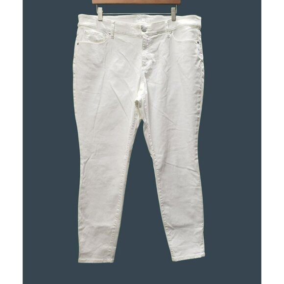 Loft White Skinny Jeans, Womens Size 18 Plus, Cotton Blend, NWT, 29" inseam - Picture 1 of 8